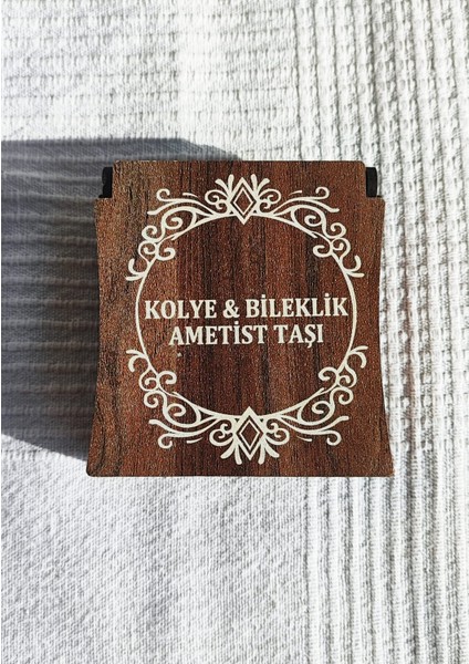 Özel Kutusunda Doğal Ametist Taşı Kolye ve Bileklik Seti fırsatları