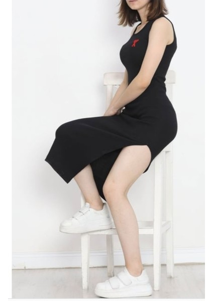 Kadın Sıfır Kol Fitilli Kaşkorse Elbise modelleri