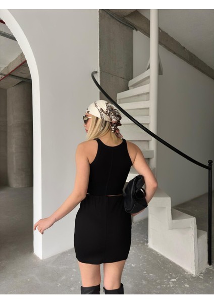 Siyah - Çelik Örme Mini Etek fırsatları