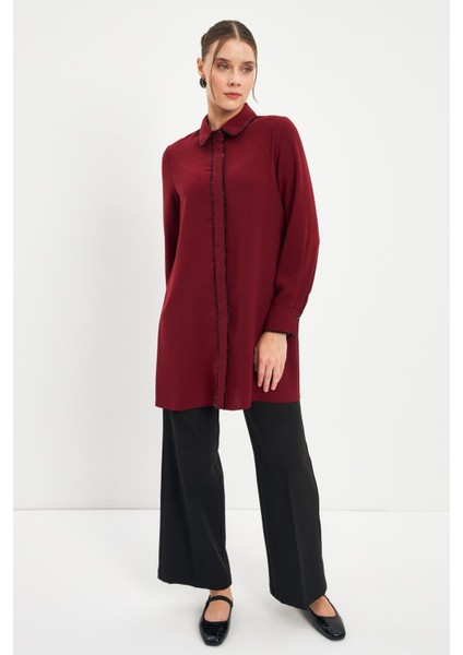 Şerit Detaylı Lacivert Tunik 1498