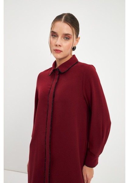 Şerit Detaylı Lacivert Tunik 1498