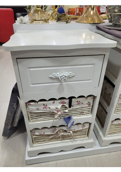 35X62X30CM Çekmeceli Dolap Ahşap Home Life Concept Eskitme Vintage 1 Adet