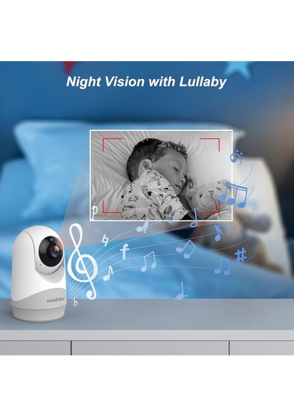 Çift Kameralı Video Bebek Monitörü, Gece Görüş & Eco Modu