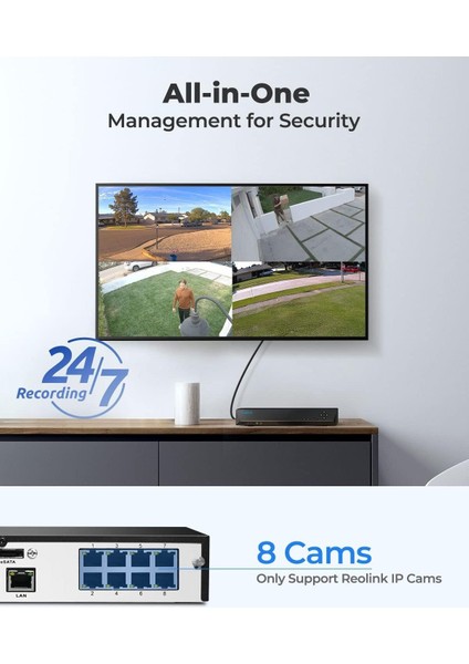 4K 8ch Poe Nvr, 7/24 Kayıt, 2tb Hdd, Akıllı Entegrasyon modelleri