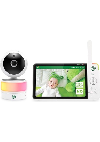 LF920 Bebek Kamerası, Renkli Gece Görüşü, 7", 720P, 360° Dönme, 8x Zoom, Sıcaklık Humidite Sensörü