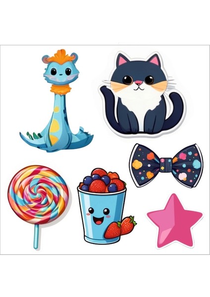 Çocuk Etiket Seti Sticker Yapıştırma Defter Masa Dolap Suluk V5