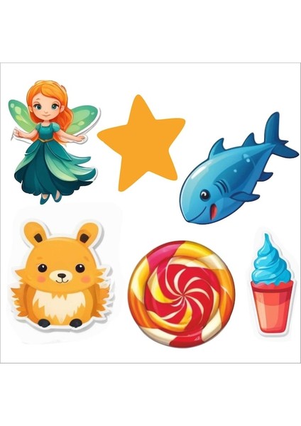 Çocuk Etiket Seti Sticker Yapıştırma Defter Masa Dolap Suluk V5 fiyatları