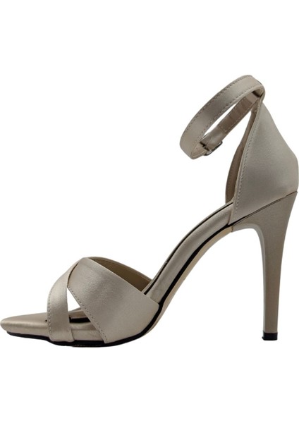 Madeleine | Abiye Önü Açık Çapraz Bant Topuklu Ayakkabı - Madeleine - Ekru - 37 fiyatları