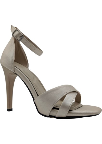 Madeleine | Abiye Önü Açık Çapraz Bant Topuklu Ayakkabı - Madeleine - Ekru - 37 fırsatları