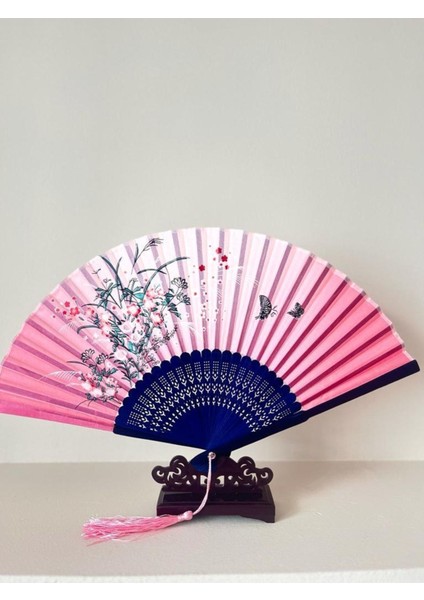 - Pembe Çiçek Desenli Şık Yelpaze fırsatları