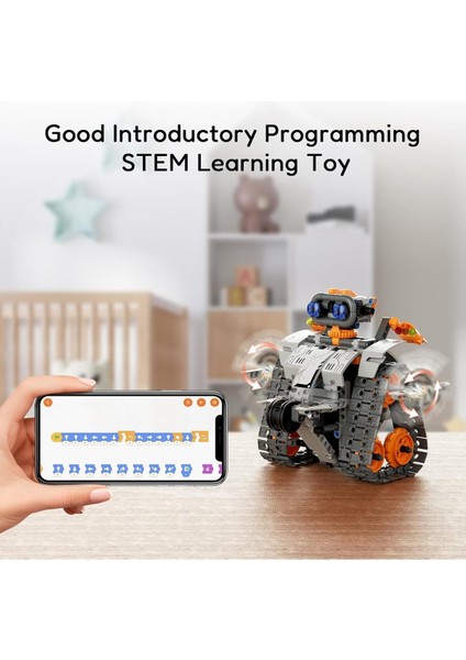 5'i 1 Arada Robotik Set, Uygulama ve Uzaktan Kumanda Ile, Programlanabilir Robot