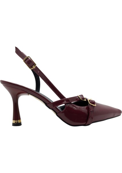 Christel | Kadın Arkası Açık Stiletto - Christel - Bordo - 37