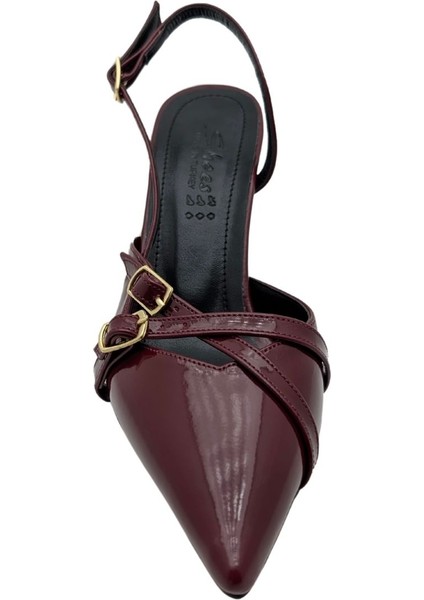Christel | Kadın Arkası Açık Stiletto - Christel - Bordo - 37 indirimleri