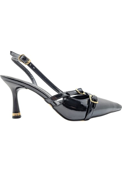 Christel | Kadın Arkası Açık Stiletto - Christel - Siyah - 37