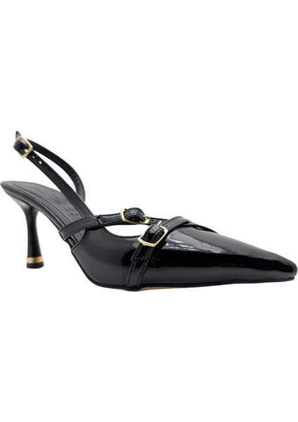 Christel | Kadın Arkası Açık Stiletto - Christel - Siyah - 37