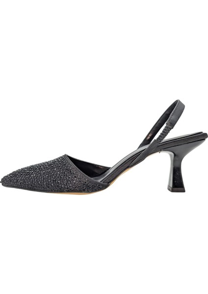 Brunhilde | Abiye Taşlı Topuklu Arkası Açık Stiletto - Brunhilde - Siyah - 38 fiyatları