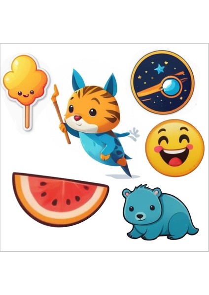 Çocuk Etiket Seti Sticker Yapıştırma Defter Masa Dolap Suluk V4 fiyatları