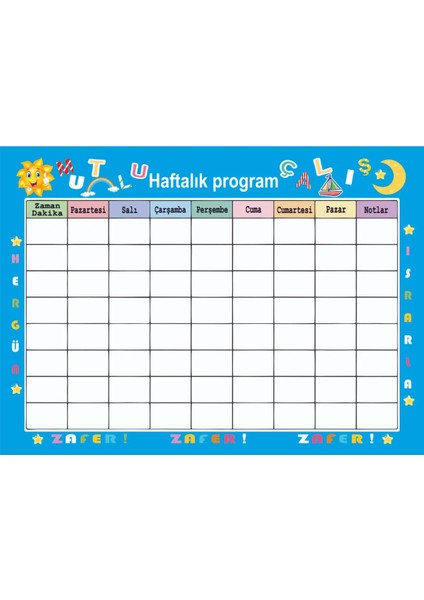 Pvs Sticker Haftalık, Aylık Program, Çalışma Planlayıcısı & Okul Ders Planı Takvimi,kalem Hediyeli fiyatları