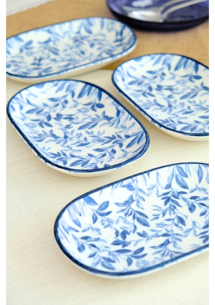 Porselen Blue Heaven Kayık Tabak 6 Lı 18X11X2CM fiyatları