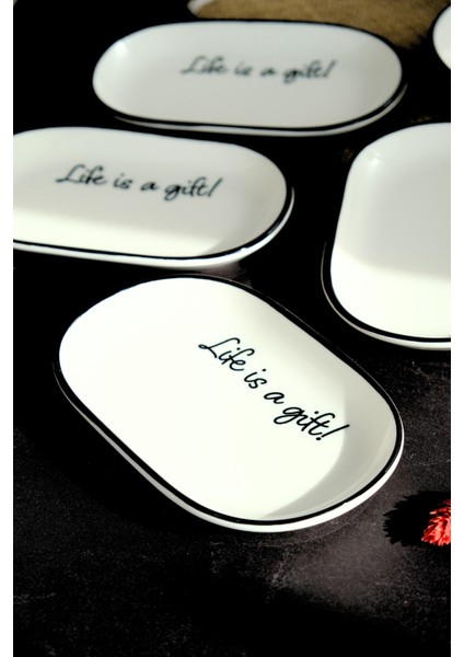 Motto Gift Kayık Tabak 6 Lı 18X11X2CM fiyatları