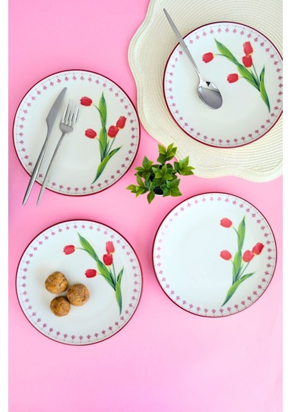 Lale Tuval Pasta Takımı Rimli 20 cm 4 Kişilik 4 Parça TVL4PTPRS1160 indirimleri