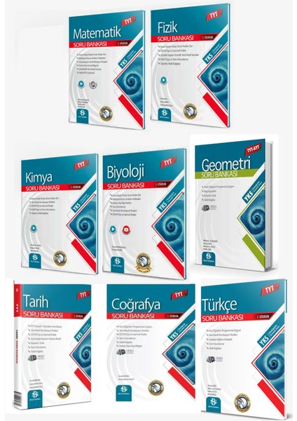 Bilgi Sarmal Tyt 8'li Set (Matematik-Fizik-Kimya-Biyoloji-Geometri-Türkçe-Tarih-Coğrafya)