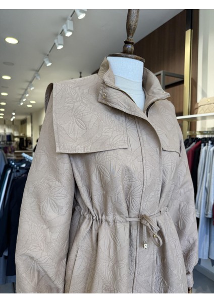 Desenli Bel Lastikli Camel Ceket 0117 modelleri