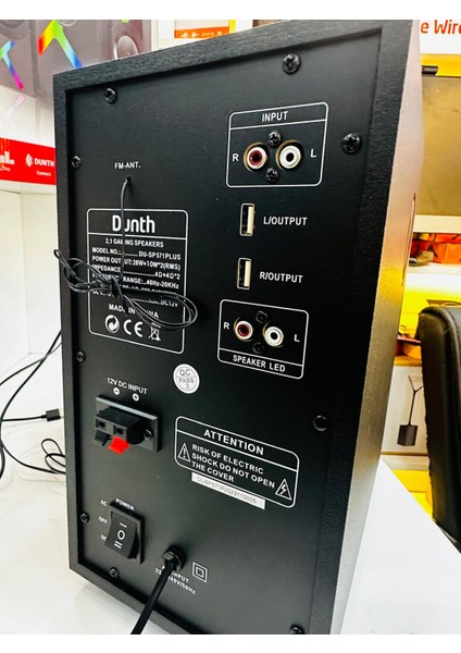 DU-SP571 Ses Sistemi 2+1 ,12V Dc Giriş,fm Radyo, Kart,usb,bt,rms 40W ,01 Kablosuz Mikrofon,kumanda