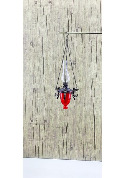 Perforje Metal Cam Gaz Lamba Kandil Otantik Lamp Eskitme Metal Nemli Bezle Silinebilir 1 Adet