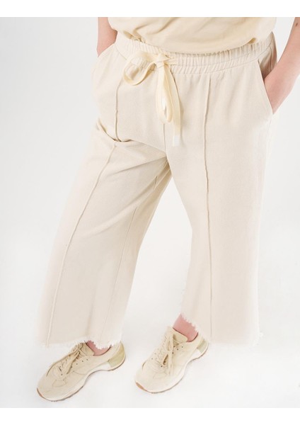 Bağcıklı Marine Fit Denim Pantolon Krem 79023 indirimleri