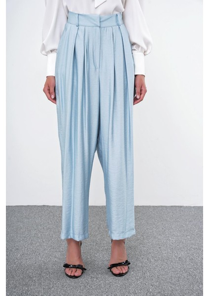 Pileli Aqua Şalvar Pantolon P-0187