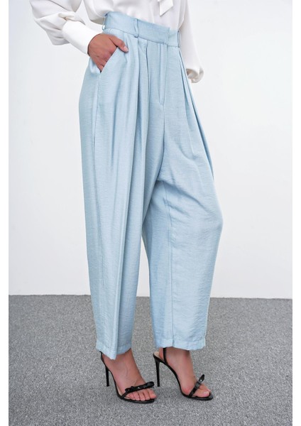 Pileli Aqua Şalvar Pantolon P-0187
