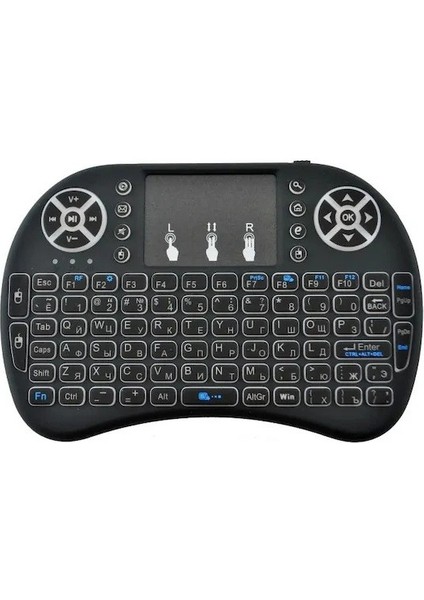 Techstorm Winpad P04 10.1" Uyumlu Wireless Touchpadli Işıklı Şarj Edilebilir Dokunmatik Mini Klavye