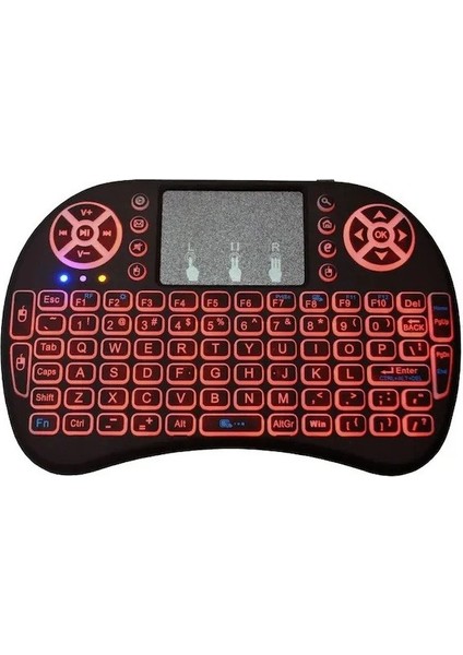 Techstorm Winpad P04 10.1" Uyumlu Wireless Touchpadli Işıklı Şarj Edilebilir Dokunmatik Mini Klavye