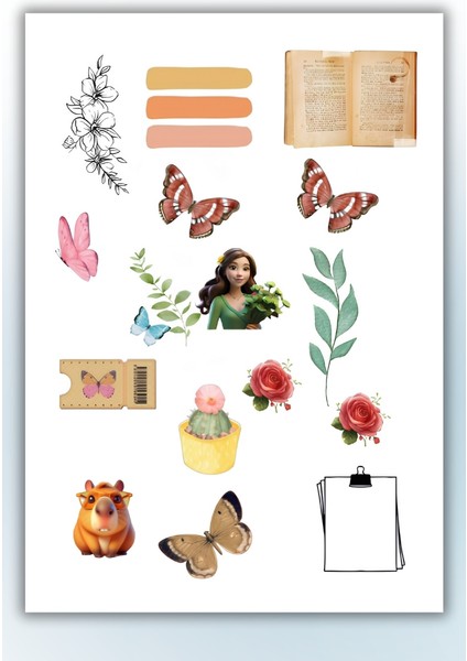 4'lü Vintage Sticker Planner Ajanda Bullet Journal Için Uygun Set fırsatları