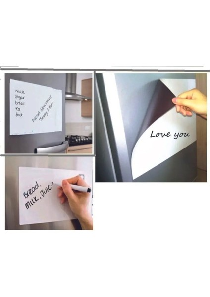 1 Adet Magnet Planlayıcı Beyaz Baskısız 25 x 35 cm Kalem Hediyeli fiyatları