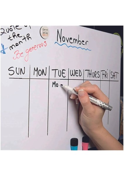 1 Adet Magnet Planlayıcı Beyaz Baskısız 25 x 35 cm Kalem Hediyeli modelleri