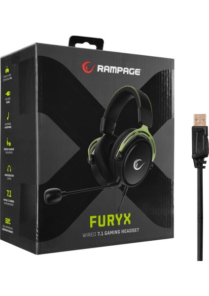 Rampage Rm-F5 Fury-X 7.1 Oyuncu Kulaklığı