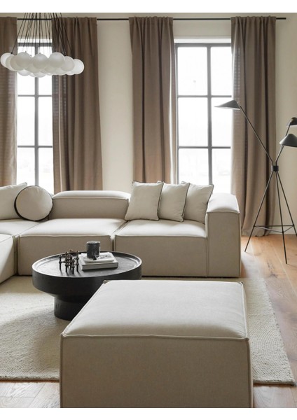 Most Mollis Kare Puf Silinebilir 02 Kırık Beyaz Keten Kumaş Yataş Sünger (Evinize Teslim) modelleri