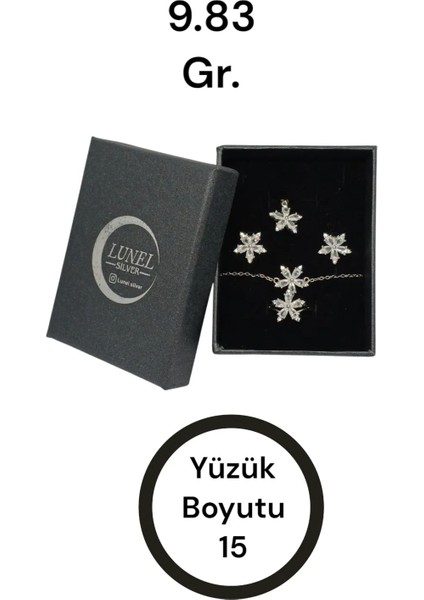 Çiçek Motifli Taşlı Gümüş Takı Seti – 925 Ayar, Şık ve Zarif Kadın Aksesuarı fiyatları