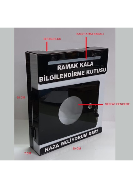 Siyah Pleksi A-4 Ramak Kala Kutusu