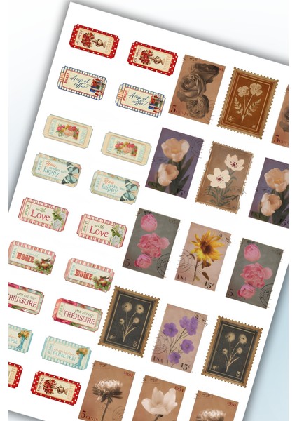 Vintage Temalı Sticker Planner Ajanda Bullet Journal Için Uygun modelleri