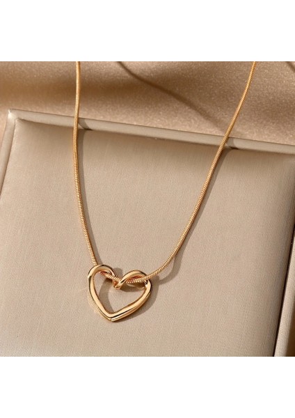 Çelik Gold Kalp Kolye fırsatları