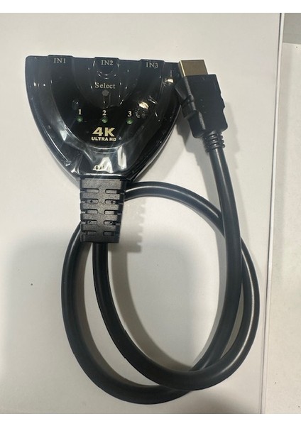 4K HDMI Switch 3 Port HDMI Switch 50 cm Kablolu HDMI Çoğaltıcı
