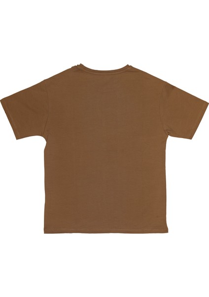 T09KG-75037_01 Kız Garson Oversize T-Shirt O Yaka Suprem