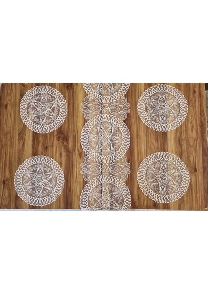 5 Parça Design Tasarım Runner Masa Örtüsü Çeyiz Seti