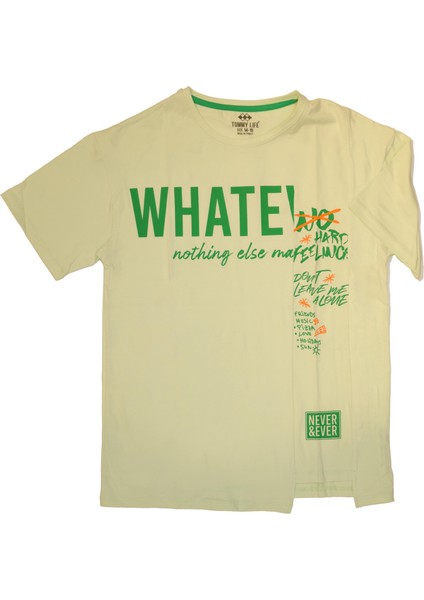 T09KG-75043_01 Kız Garson Oversize T-Shirt O Yaka Suprem