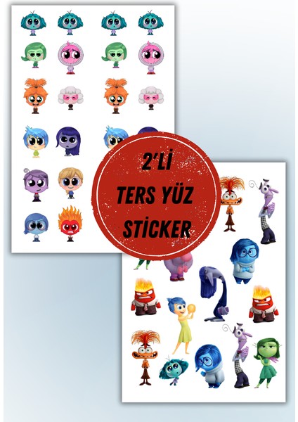 Ters Yüz 2 Li Set Telefon Laptop Notebook Tablet Defter Matara Stiker Etiket