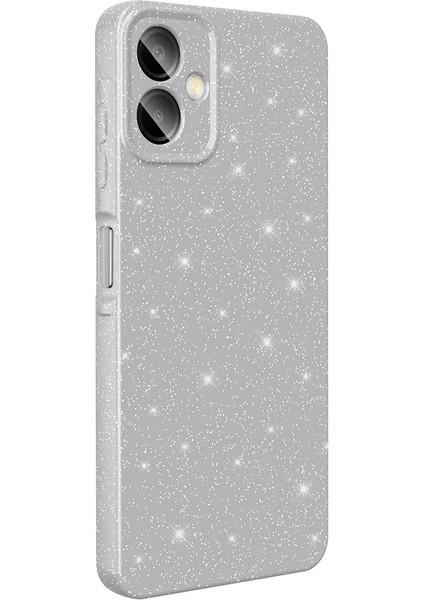 Samsung Galaxy A06 Kılıf Kamera Korumalı Simli Lüks Otnv Koton Kapak - Açık Pembe modelleri