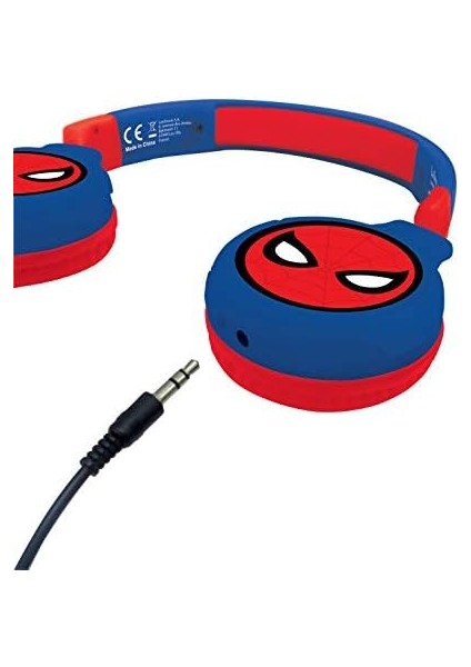 Spiderman 2-In-1 Bluetooth Stereo Kids Headset, Kablosuz, Kablolu, Limited Sound, Foldable, Ayarlanabilir, Girl/boy, Red/blue, HPBT010SP fiyatları